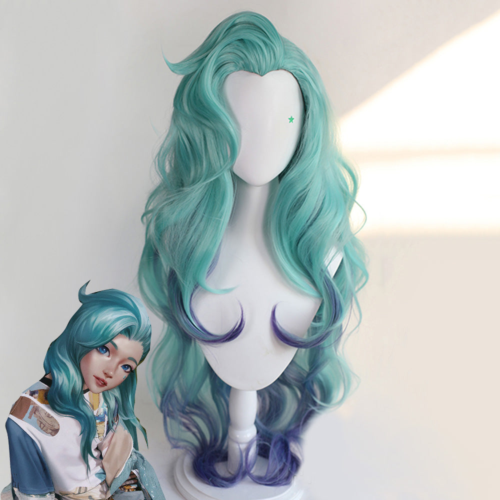 League Of Legends LOL Seraphine Blue Purple Cosplay Wig Wig - Tophatter Daily Deals